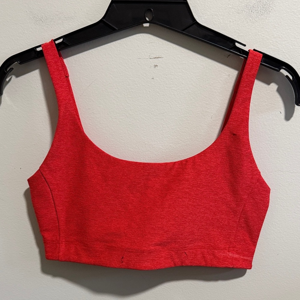 Outdoor Voices Red Scoop Sports Bra